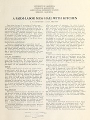 Cover of: A farm-labor mess hall with kitchen