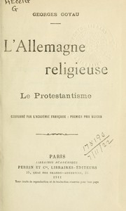 Cover of: L'Allemagne religieuse-: Le Protestantisme