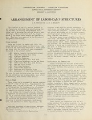 Cover of: Arrangement of labor-camp structures