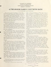 Cover of: A two-room family unit with bath