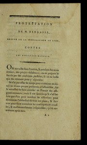 Protestation de M. Bergasse, député de la sénéchaussée de Lyon, contre les assignats-monnoie by Nicolas Bergasse