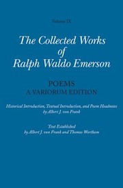 Cover of: Collected Works Of Ralph Waldo Emerson Poems A Variorum Edition by Albert J. Von Frank