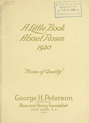 Cover of: A little book about roses: 1920