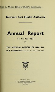 Cover of: [Report 1952]