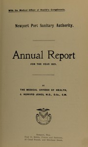 Cover of: [Report 1921]