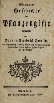 Cover of: Allgemeine Geschichte der Pflanzengifte