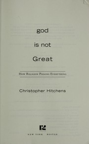 God is not great by Christopher Hitchens