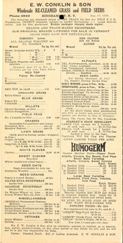 Cover of: Wholesale re-cleaned grass and field seeds: Aug. 10, 1926