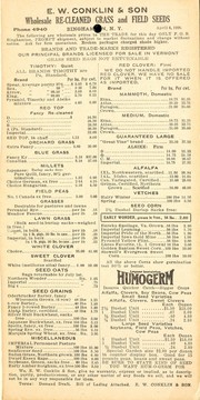 Cover of: Wholesale re-cleaned grass and field seeds: April 6, 1926