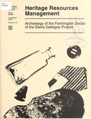 Cover of: Archeology of the Farmington sector of the Elena Gallegos project