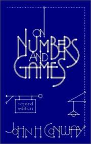 Cover of: On numbers and games