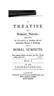 A treatise of human nature by David Hume