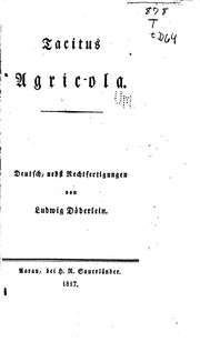 Agricola by P. Cornelius Tacitus