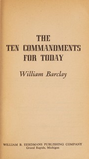 Cover of: The Ten Commandments for today