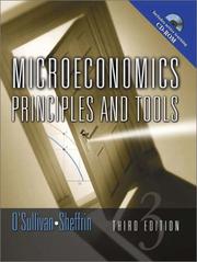 Cover of: Microeconomics: Principles and Tools (3rd Edition)