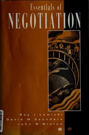 Essentials of Negotiation by Roy J. Lewicki