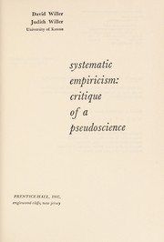 Systematic empiricism: critique of a pseudoscience by David Willer