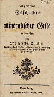 Cover of: Allgemeine Geschichte der mineralischen Gifte