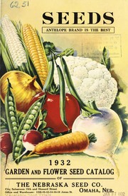 Cover of: 1932 garden and flower seed catalog