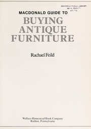 Cover of: Macdonald guide to buying antique furniture