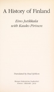 Cover of: A history of Finland