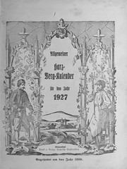 Cover of: Allgemeiner Harz-Berg-Kalender für das Jahr 1927 by 