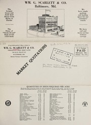 Cover of: Wm. G. Scarlett & Co. seeds, October 22, 1932 by Wm. G. Scarlett & Co, Wm. G. Scarlett & Co