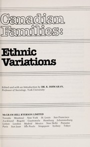 Cover of: Canadian families: ethnic variations