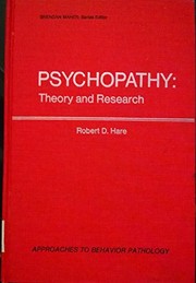 Cover of: Psychopathy: theory and research