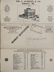 Cover of: Wm. G. Scarlett & Co. seeds, January 7, 1933