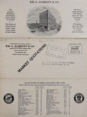 Cover of: Wm. G. Scarlett & Co. seeds, April 22, 1933