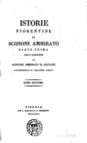 Cover of: Istorie fiorentine di Scipione Ammirato ...