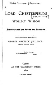 Cover of: Lord Chesterfield's Worldly Wisdom: Selections from His Letters and Characters