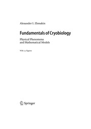 Fundamentals of cryobiology by Alexander I. Zhmakin