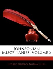 Cover of: Johnsonian Miscellanies, Volume 2