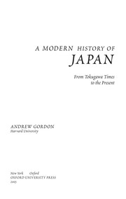 A modern history of Japan by Gordon, Andrew