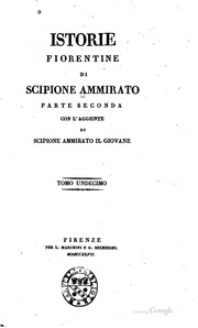 Cover of: Istorie fiorentine di Scipione Ammirato ...