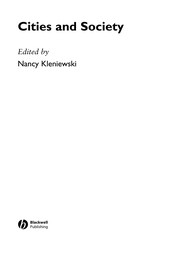 Cover of: CITIES AND SOCIETY; ED. BY NANCY KLENIEWSKI.