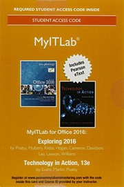 Cover of: Mylab It with Pearson Etext -- Access Card -- For Exploring 2016 with Technology in Action