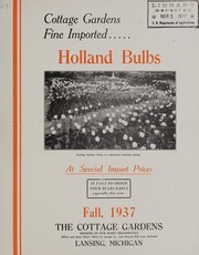 Cover of: Fine imported Holland bulbs at special import prices: fall 1937