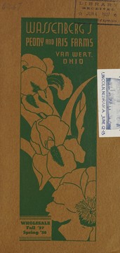 Cover of: Wassenberg's Peony and Iris Farms: wholesale fall '37--spring '38