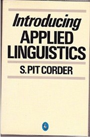 Introducing applied linguistics by S.P. Corder