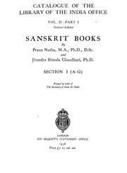 Catalogue of the Library of the India Office by India Office Library., Prana Natha, Jitendra Bimala Chaudhuri