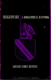 Cover of: Shakespeare: a biographical handbook.