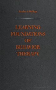 Cover of: Learning foundations of behavior therapy