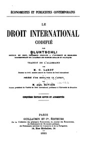 Cover of: Le droit international codifié