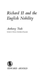 Cover of: Richard II and the English nobility.