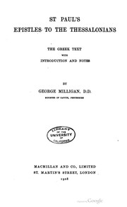 Cover of: St. Paul's Epistles To The Thessalonians: The Greek Text, With Introduction And Notes