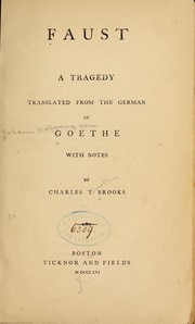 Faust by Johann Wolfgang von Goethe