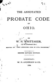 Cover of: The Annotated Probate Code of Ohio